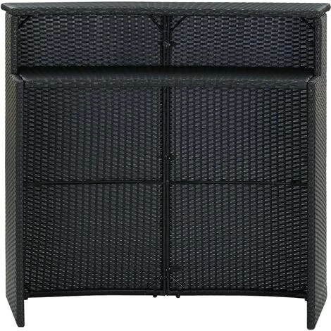 Topdeal Table De Bar De Jardin Noir 120x55x110 Cm Résine Tressée FF313468_FR 4 Topdeal Table De Bar De Jardin Noir 120x55x110 Cm Résine Tressée FF313468_FR – Image 2