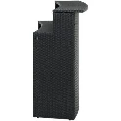 Topdeal Table De Bar De Jardin Noir 120x55x110 Cm Résine Tressée FF313468_FR 10 Topdeal Table De Bar De Jardin Noir 120x55x110 Cm Résine Tressée FF313468_FR -Table haute et bar Soldes 56578305 4