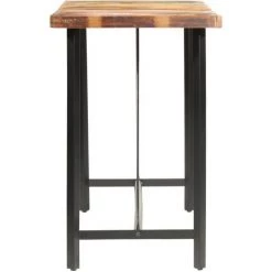 Topdeal Ensemble De Bar 7 Pcs Bois De Récupération Et Cuir Véritable FF3053447_FR -Table haute et bar Soldes 56578754 4