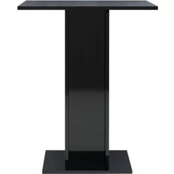Topdeal Table De Bistro Noir Brillant 60x60x75 Cm Aggloméré FF802109_FR 9 Topdeal Table De Bistro Noir Brillant 60x60x75 Cm Aggloméré FF802109_FR -Table haute et bar Soldes 56579266 3