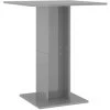 INLIFE Table De Bistro Gris Brillant 60x60x75 Cm Aggloméré -Table haute et bar Soldes 56629776 1