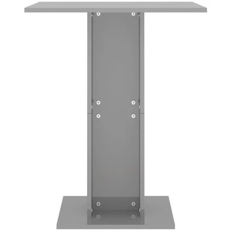 INLIFE Table De Bistro Gris Brillant 60x60x75 Cm Aggloméré 6 INLIFE Table De Bistro Gris Brillant 60x60x75 Cm Aggloméré – Image 4