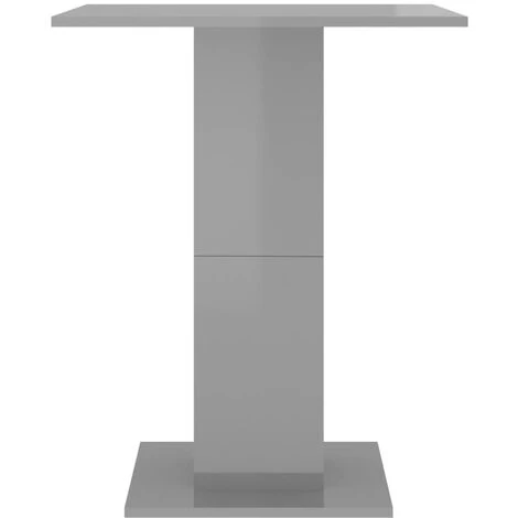 INLIFE Table De Bistro Gris Brillant 60x60x75 Cm Aggloméré 7 INLIFE Table De Bistro Gris Brillant 60x60x75 Cm Aggloméré – Image 5