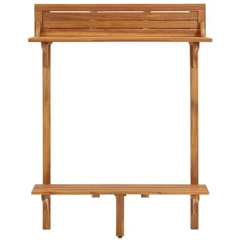 INLIFE Table De Bar De Balcon 90x37x122,5 Cm Bois D'acacia Massif 3 INLIFE Table De Bar De Balcon 90x37x122,5 Cm Bois D'acacia Massif