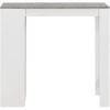 INLIFE Table De Bar Avec étagère Blanc 110x50x103 Cm 1 INLIFE Table De Bar Avec étagère Blanc 110x50x103 Cm -Table haute et bar Soldes 56630640 1