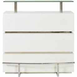 Paris Prix - Comptoir Meuble De Bar "starmo" 120cm Blanc