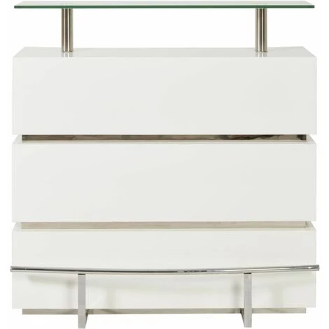 Paris Prix - Comptoir Meuble De Bar "starmo" 120cm Blanc 3 Paris Prix - Comptoir Meuble De Bar "starmo" 120cm Blanc