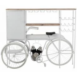 Paris Prix - Comptoir De Bar En Métal "vélo" 173cm Blanc 9 Paris Prix - Comptoir De Bar En Métal "vélo" 173cm Blanc -Table haute et bar Soldes 57079429 3