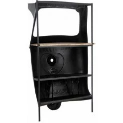 Paris Prix - Comptoir De Bar En Métal "vélo Tuktuk" 165cm Noir -Table haute et bar Soldes 57079435 5