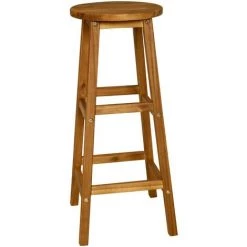 NOVA Ensemble De 3 Pcs En Bois En Bois D'Acacia Solide Ensemble De Bar 3 Pcs Bois D'acacia Massif -Table haute et bar Soldes 57093533 5