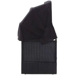 NOVA Garden De Canapé Extérieur Avec Canopée à Polyrattan Piscine Salon Lit-canapé D'extérieur Avec Auvent Résine Tressée Noir Couleur : Noir 11 NOVA Garden De Canapé Extérieur Avec Canopée à Polyrattan Piscine Salon Lit-canapé D'extérieur Avec Auvent Résine Tressée Noir Couleur : Noir -Table haute et bar Soldes 57093563 5