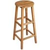 NOVA Selles De Bois Massif De L'Acacia Ronde Différentes Quantités Tabourets De Bar 2 Pcs Bois D'acacia Solide Des Modèles : 2 Pcs