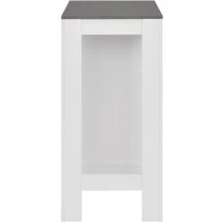NOVA Table De Bar Avec étagères Latérales Rectangulaires Modernes Diverses Couleurs Table De Bar Avec étagère Blanc 110x50x103 Cm Couleur : Blanc Gris -Table haute et bar Soldes 57094658 5