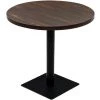 NOVA Table Bistrot Dans MDF Et Scuro Brown Round Steel Table De Bistro MDF Et Acier Rond 80 X 75 Cm Frêne Foncé Taille : 80x75 Cm -Table haute et bar Soldes 57095101 1