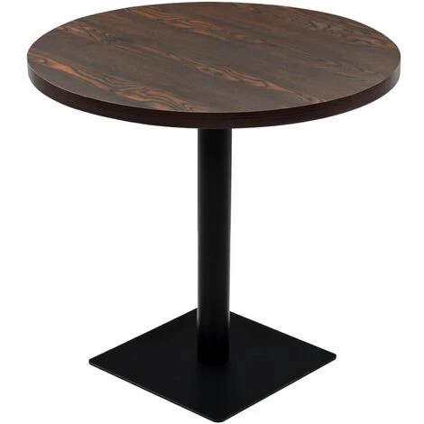 NOVA Table Bistrot Dans MDF Et Scuro Brown Round Steel Table De Bistro MDF Et Acier Rond 80 X 75 Cm Frêne Foncé Taille : 80x75 Cm 3 NOVA Table Bistrot Dans MDF Et Scuro Brown Round Steel Table De Bistro MDF Et Acier Rond 80 X 75 Cm Frêne Foncé Taille : 80x75 Cm