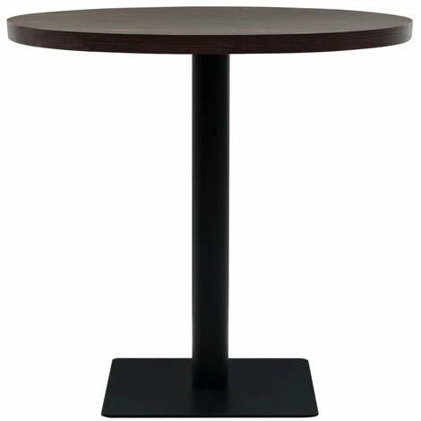 NOVA Table Bistrot Dans MDF Et Scuro Brown Round Steel Table De Bistro MDF Et Acier Rond 80 X 75 Cm Frêne Foncé Taille : 80x75 Cm 7 NOVA Table Bistrot Dans MDF Et Scuro Brown Round Steel Table De Bistro MDF Et Acier Rond 80 X 75 Cm Frêne Foncé Taille : 80x75 Cm – Image 5