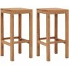 NOVA Divers Pièces Des Tabourets En Bois Massif En Teck Tabourets De Bar 2 Pcs Bois De Teck Massif Des Modèles : 2 Pcs 1 NOVA Divers Pièces Des Tabourets En Bois Massif En Teck Tabourets De Bar 2 Pcs Bois De Teck Massif Des Modèles : 2 Pcs -Table haute et bar Soldes 57095954 1
