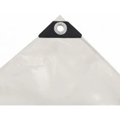 NOVA Tarpauline Blanche Polyvalente Avec Des œillets Métalliques Résistants à Différentes Tailles Bâche 650 G / M² 2 X 3 M Blanc Taille : 2x3 M -Table haute et bar Soldes 57096148 4