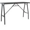 NOVA Divers Table De Bar En Verre Trempé Noir Table De Bar De Jardin Noir 180x60x110 Cm Verre Trempé Taille : 180x60x110 Cm -Table haute et bar Soldes 57096214 1