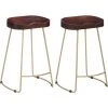 NOVA Tabouret De Bar 2 Pcs En Bois Massif De La Mangue Brun Massif Tabourets De Bar Gavin 2 Pcs Bois De Manguier Massif Taille : 46 X 38 X 52 Cm -Table haute et bar Soldes 57096752 1