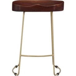 NOVA Tabouret De Bar 2 Pcs En Bois Massif De La Mangue Brun Massif Tabourets De Bar Gavin 2 Pcs Bois De Manguier Massif Taille : 46 X 38 X 52 Cm -Table haute et bar Soldes 57096752 3