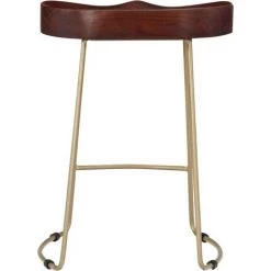 NOVA Tabouret De Bar 2 Pcs En Bois Massif De La Mangue Brun Massif Tabourets De Bar Gavin 2 Pcs Bois De Manguier Massif Taille : 46 X 38 X 52 Cm -Table haute et bar Soldes 57096752 4