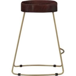 NOVA Tabouret De Bar 2 Pcs En Bois Massif De La Mangue Brun Massif Tabourets De Bar Gavin 2 Pcs Bois De Manguier Massif Taille : 46 X 38 X 52 Cm -Table haute et bar Soldes 57096752 5