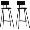 NOVA Chaises De Bar En Bois Massif Récupération Des Tabourets Noirs Divers Modèles Tabourets De Bar 2 Pcs Bois Massif De Récupération Des Modèles : 2 Pcs -Table haute et bar Soldes 57097334 1