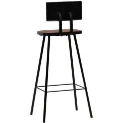 NOVA Chaises De Bar En Bois Massif Récupération Des Tabourets Noirs Divers Modèles Tabourets De Bar 2 Pcs Bois Massif De Récupération Des Modèles : 2 Pcs -Table haute et bar Soldes 57097334 5