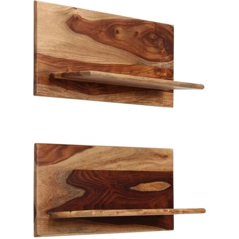 NOVA Les étagères Murales Définissent 2 Pcs En Bois Massif De Sheesham Différentes Tailles Étagères Murales 2 Pcs 58 X 26 X 20 Cm Bois De Sesham Massif Taille : 58x26x20 Cm 4 NOVA Les étagères Murales Définissent 2 Pcs En Bois Massif De Sheesham Différentes Tailles Étagères Murales 2 Pcs 58 X 26 X 20 Cm Bois De Sesham Massif Taille : 58x26x20 Cm – Image 2