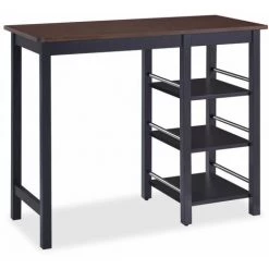 NOVA 3 PC Bar Ensemble Dans La Table MDF Avec étagères Et Tabourets Noirs Assortiment De Bar 3 Pcs MDF Noir 11 NOVA 3 PC Bar Ensemble Dans La Table MDF Avec étagères Et Tabourets Noirs Assortiment De Bar 3 Pcs MDF Noir -Table haute et bar Soldes 57222659 5