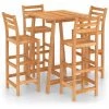 NOVA Barre De Bois Massif Ensemble D'Acacia Différentes Quantités Ensemble De Bar D'extérieur 5 Pcs Bois D'acacia Massif Des Modèles : 5 PCS -Table haute et bar Soldes 57223262 1
