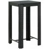 NOVA Square Garden Bar Table 60.5x60.5x110.5 Cm Diverses Couleurs Table De Bar De Jardin Noir 60,5x60,5x110,5 Cm Résine Tressée Couleur : Noir -Table haute et bar Soldes 57224169 1