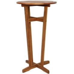 NOVA Tableau De Bar 60x105 Cm En Bois D'acacia Solide Table De Bar 60x105 Cm Bois D'acacia Massif