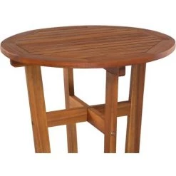 NOVA Tableau De Bar 60x105 Cm En Bois D'acacia Solide Table De Bar 60x105 Cm Bois D'acacia Massif -Table haute et bar Soldes 57225038 3