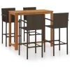 Topdeal Ensemble De Bar De Jardin 5 Pcs Marron FF3068000_FR 2 Topdeal Ensemble De Bar De Jardin 5 Pcs Marron FF3068000_FR -Table haute et bar Soldes 57333558 1