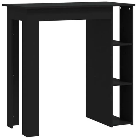 ASUPERMALL Table De Bar Avec étagère Noir 102x50x103,5 Cm Aggloméré 4 ASUPERMALL Table De Bar Avec étagère Noir 102x50x103,5 Cm Aggloméré – Image 2