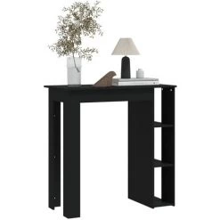 ASUPERMALL Table De Bar Avec étagère Noir 102x50x103,5 Cm Aggloméré 9 ASUPERMALL Table De Bar Avec étagère Noir 102x50x103,5 Cm Aggloméré -Table haute et bar Soldes 57733804 3