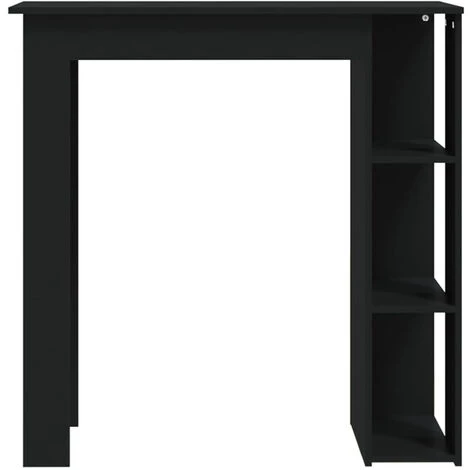 ASUPERMALL Table De Bar Avec étagère Noir 102x50x103,5 Cm Aggloméré 7 ASUPERMALL Table De Bar Avec étagère Noir 102x50x103,5 Cm Aggloméré – Image 5