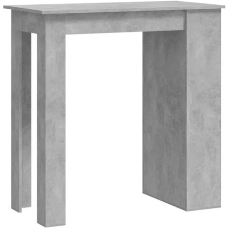 ASUPERMALL Table De Bar à étagère De Rangement Gris Béton 102x50x103,5 Cm 4 ASUPERMALL Table De Bar à étagère De Rangement Gris Béton 102x50x103,5 Cm – Image 2