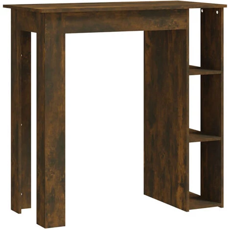 ASUPERMALL Table De Bar Avec étagère Chêne Fumé 102x50x103,5 Cm Aggloméré 4 ASUPERMALL Table De Bar Avec étagère Chêne Fumé 102x50x103,5 Cm Aggloméré – Image 2