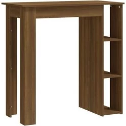 TRUE DEAL Table De Bar Avec étagère Chêne Marron 102x50x103,5cm Aggloméré 8 TRUE DEAL Table De Bar Avec étagère Chêne Marron 102x50x103,5cm Aggloméré -Table haute et bar Soldes 57839554 2