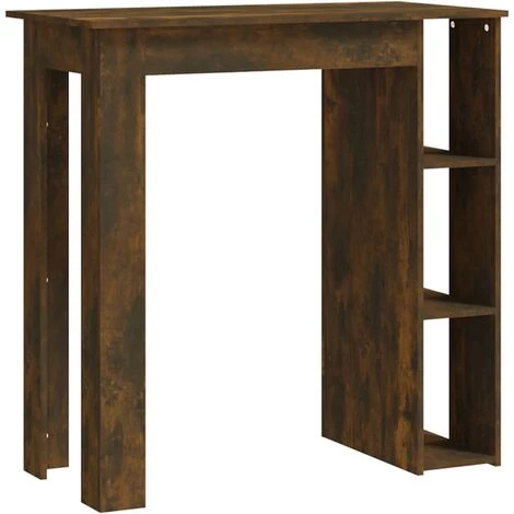 TRUE DEAL Table De Bar Avec étagère Chêne Fumé 102x50x103,5 Cm Aggloméré 4 TRUE DEAL Table De Bar Avec étagère Chêne Fumé 102x50x103,5 Cm Aggloméré â Image 2