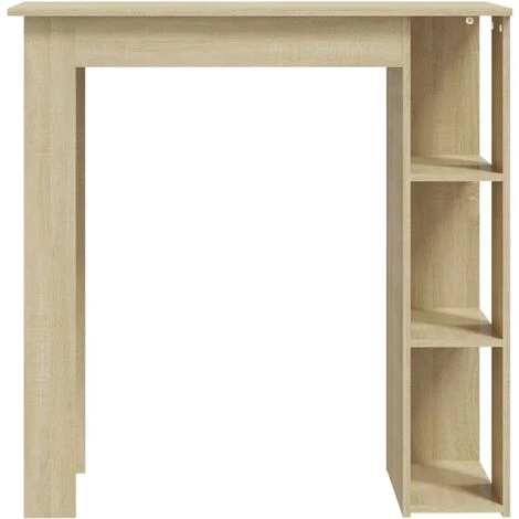 TRUE DEAL Table De Bar Avec étagère Chêne Sonoma 102x50x103,5cm Aggloméré 7 TRUE DEAL Table De Bar Avec étagère Chêne Sonoma 102x50x103,5cm Aggloméré – Image 5