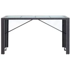 TRUE DEAL Ensemble De Bar D'extérieur 9 Pcs Résine Tressée Noir 9 TRUE DEAL Ensemble De Bar D'extérieur 9 Pcs Résine Tressée Noir -Table haute et bar Soldes 57843472 3
