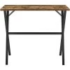 NOVA Tableau De Bar 120x60x105 Cm Plancher Rectangulaire Effet En Bois Foncé -Table haute et bar Soldes 58596971 1