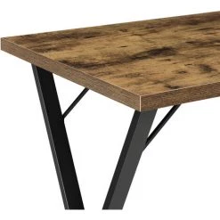 NOVA Tableau De Bar 120x60x105 Cm Plancher Rectangulaire Effet En Bois Foncé -Table haute et bar Soldes 58596971 2