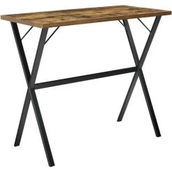 NOVA Tableau De Bar 120x60x105 Cm Plancher Rectangulaire Effet En Bois Foncé -Table haute et bar Soldes 58596971 5