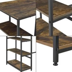 NOVA Table Haute Des Bars Péninsule De Cuisine Diverses étagères -Table haute et bar Soldes 58597327 5