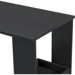 NOVA Tableau De Péninsule Murale Pour Cuisine 120x45x106 Cm 2 étagères Différentes Couleurs Couleur : Noir -Table haute et bar Soldes 58598741 4